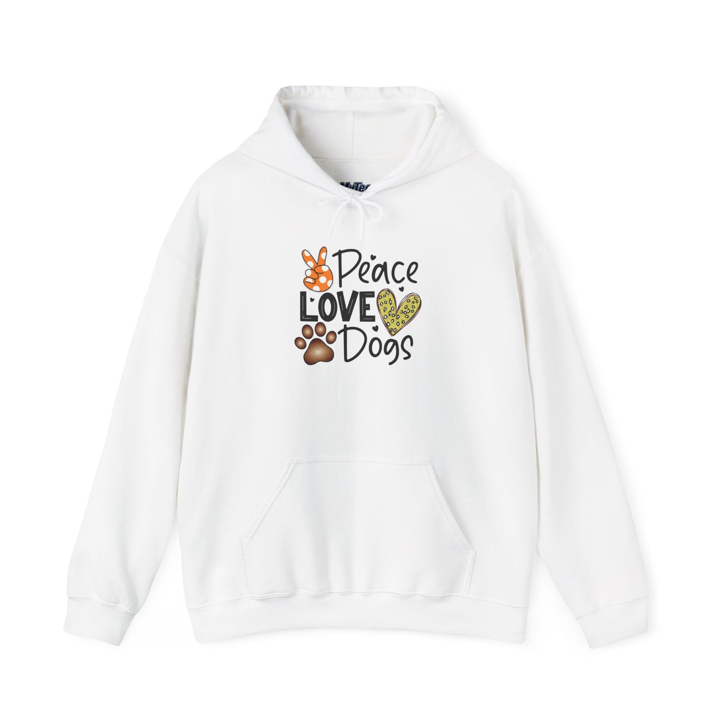 Peace Love Dogs Hoodie - Animal Enthusiasts, Casual Wear, Everyday Comfort