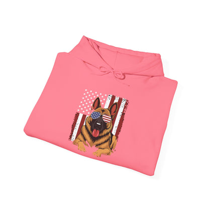 Patriotic German Shephard Dog Unisex Hoodie