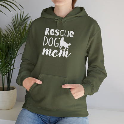 'Rescue Dog Mom Hoodie' - Cozy Sweatshirt for Pet Lover Mommies
