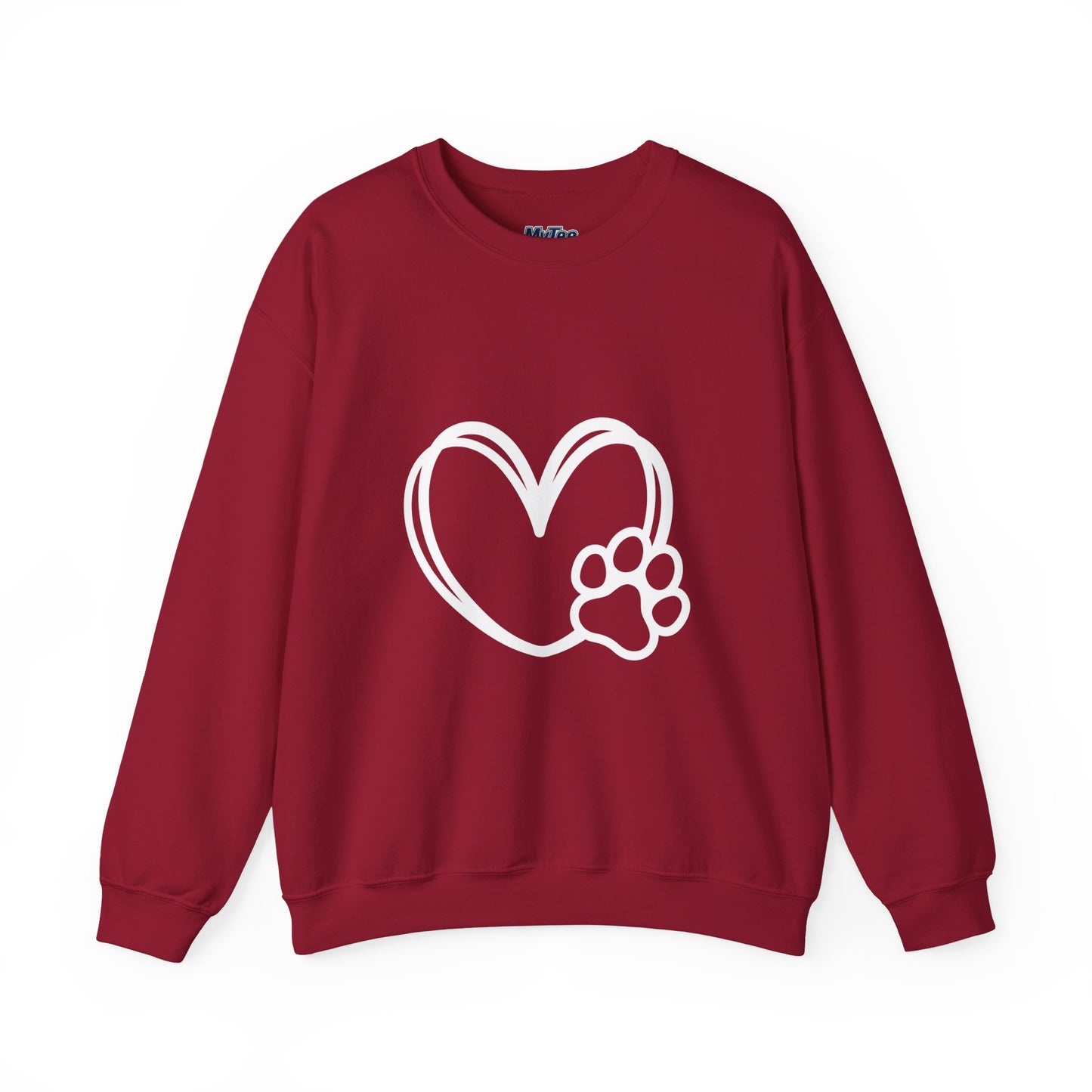 Paw Heart Unisex Sweatshirt – Subtle Dog Lover Style