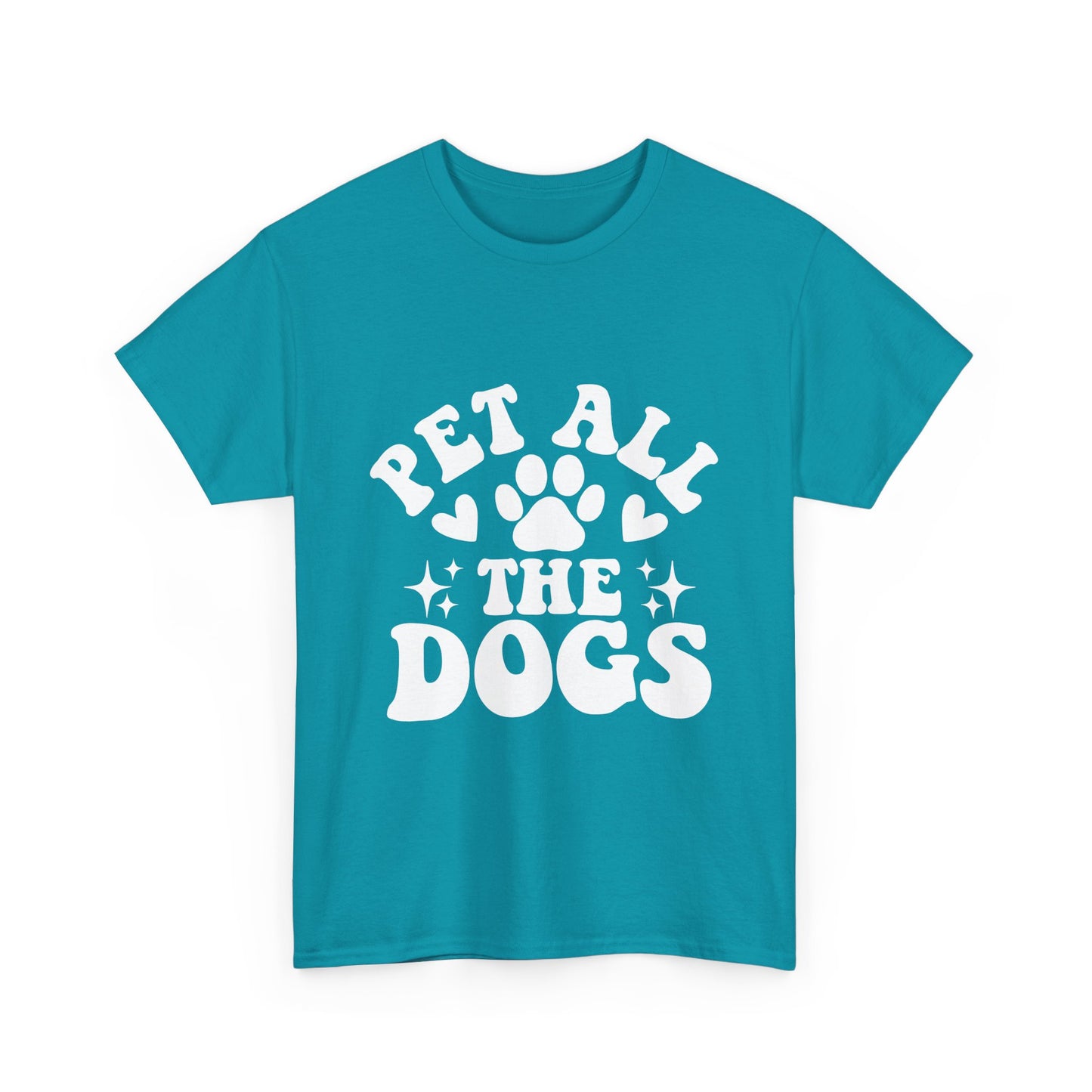 Pet All the Dogs Cotton T-Shirt, Dog Lover Tee