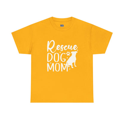 Rescue Dog Mom Cotton T-Shirt | Dog Lover