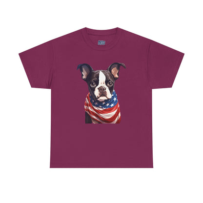 Patriotic Boston Terrier Unisex T-Shirt