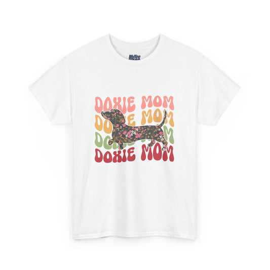 Doxie Mom Retro T-Shirt – Colorful Dog Mom Graphic Tee