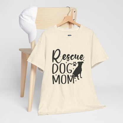 Rescue Dog Mom Cotton T-Shirt | Dog Lover