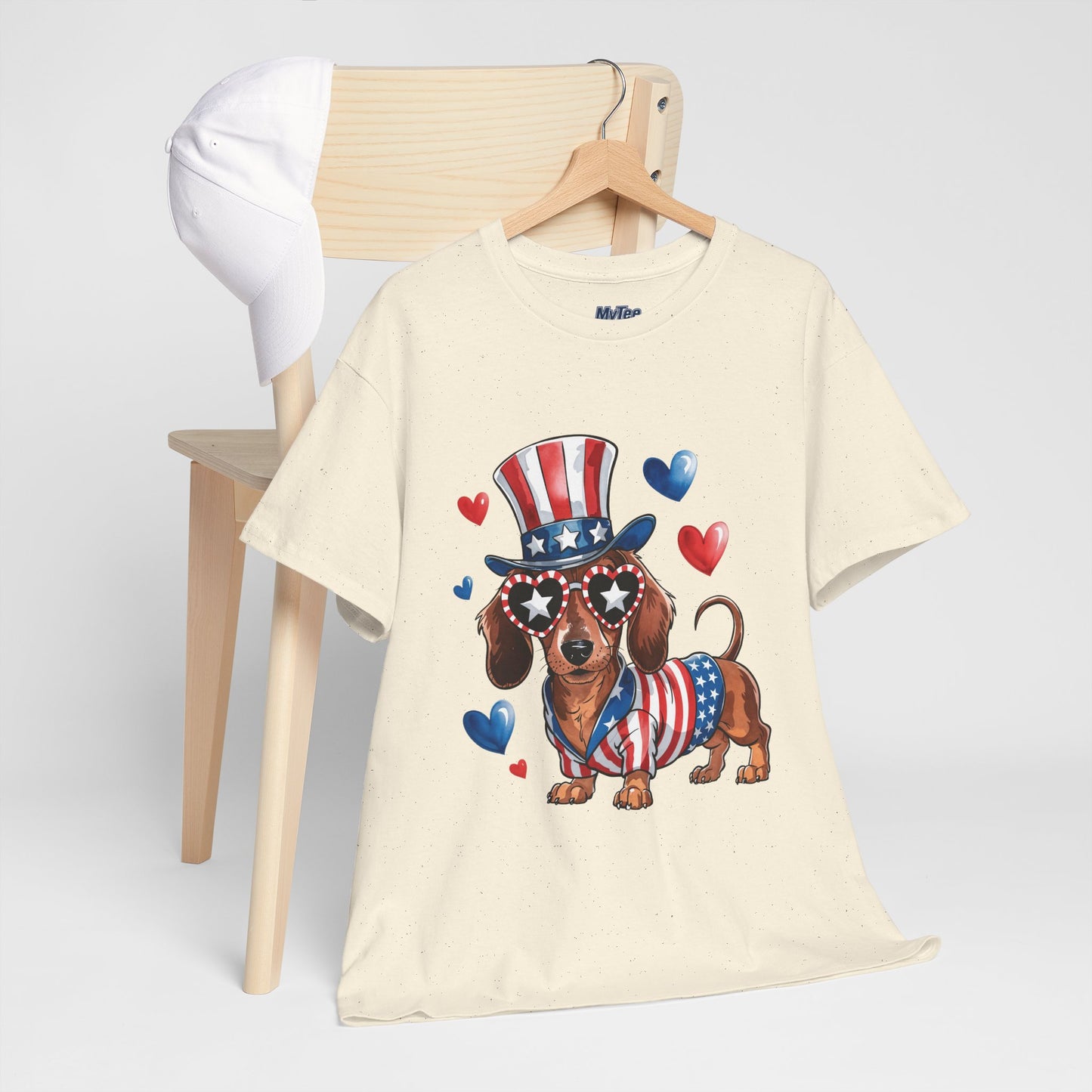 Patriotic Dachshund Unisex T-Shirt | Dog Lover Gift, July 4th Celebration