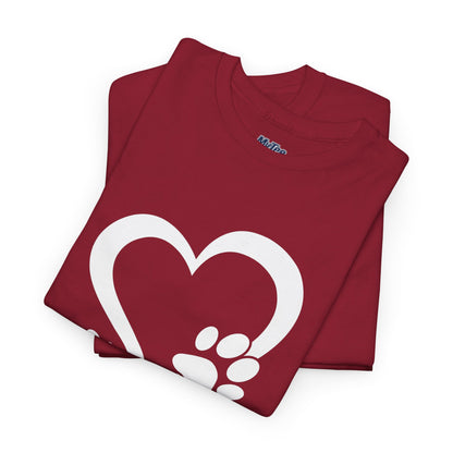 Heart With Paw Print Love T-shirt