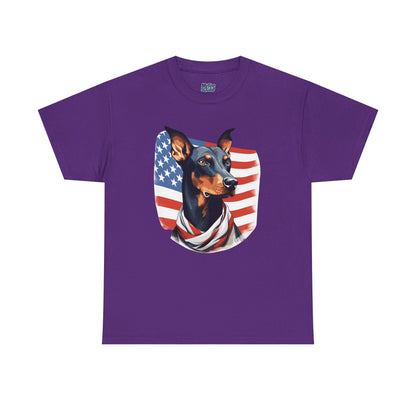 Patriotic Doberman Pinscher Unisex T-Shirt