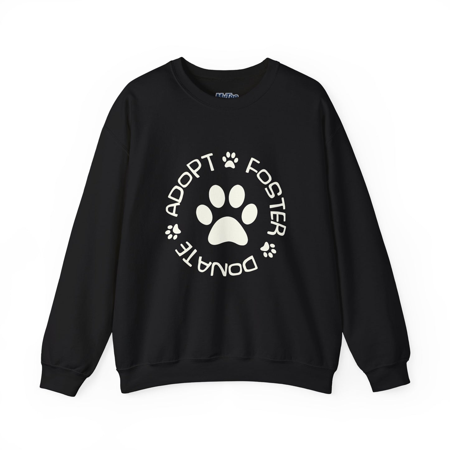 Adopt Foster Donate Unisex Sweatshirt | Paw Print Animal Shelter Pullover