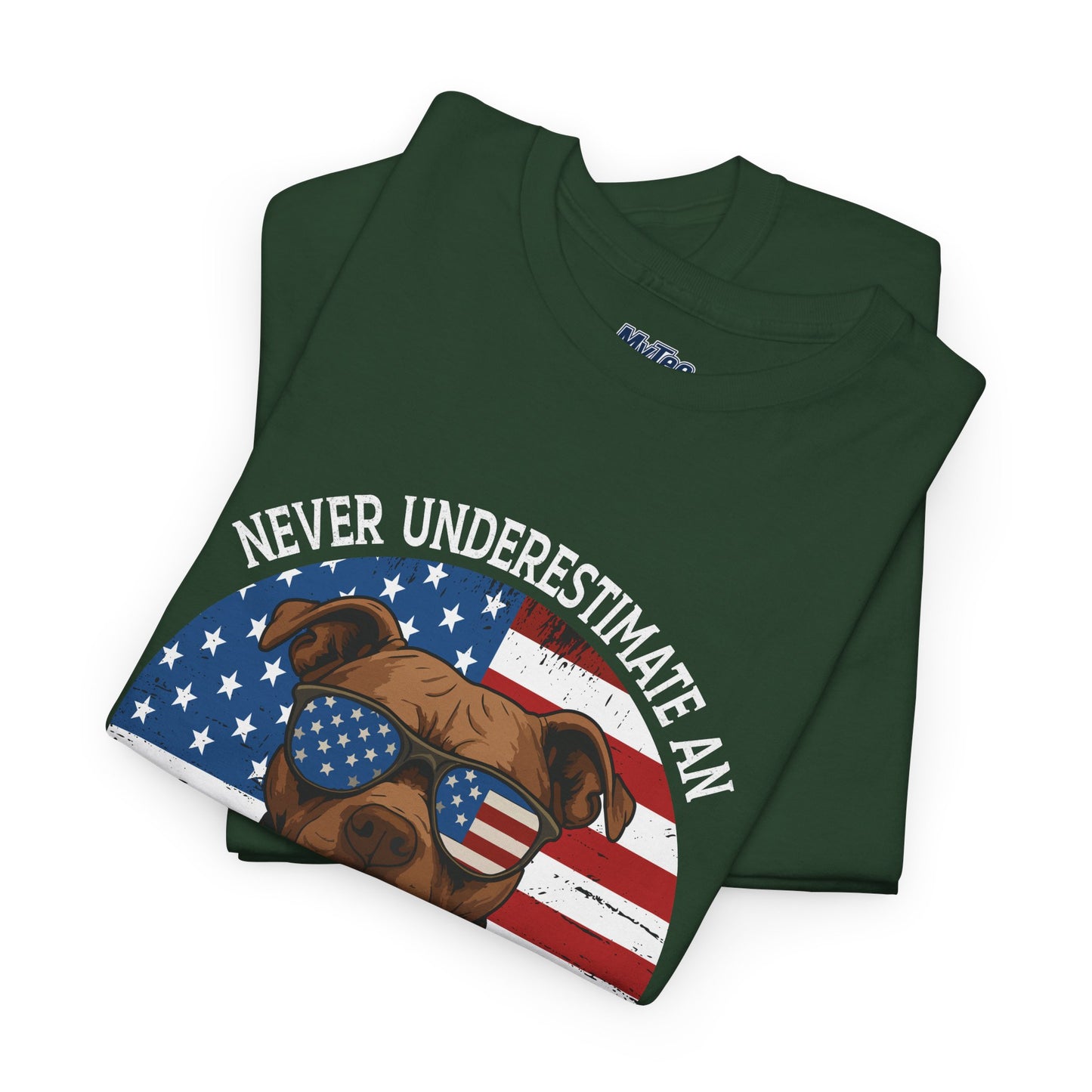 Never Underestimate An Old Man With A Pitbull T-Shirt | Gift For Dog Father
