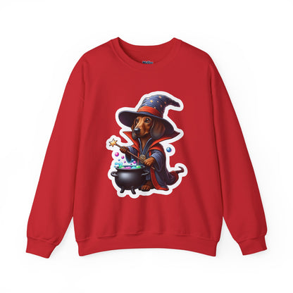Dachshund Wizard Unisex Sweatshirt –  Halloween Magic Dog Pullover