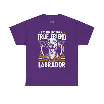 I Asked God For a Strength So He Sent Me a Labrador Retriever Unisex T-Shirts