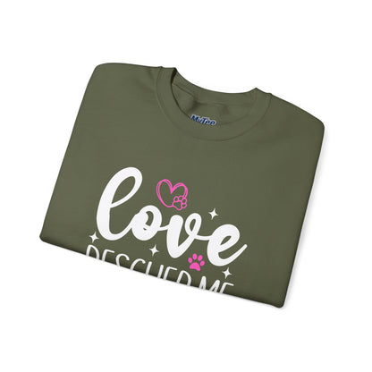 Love Rescued Me Unisex Sweatshirt – Heartfelt Dog Adoption Apparel