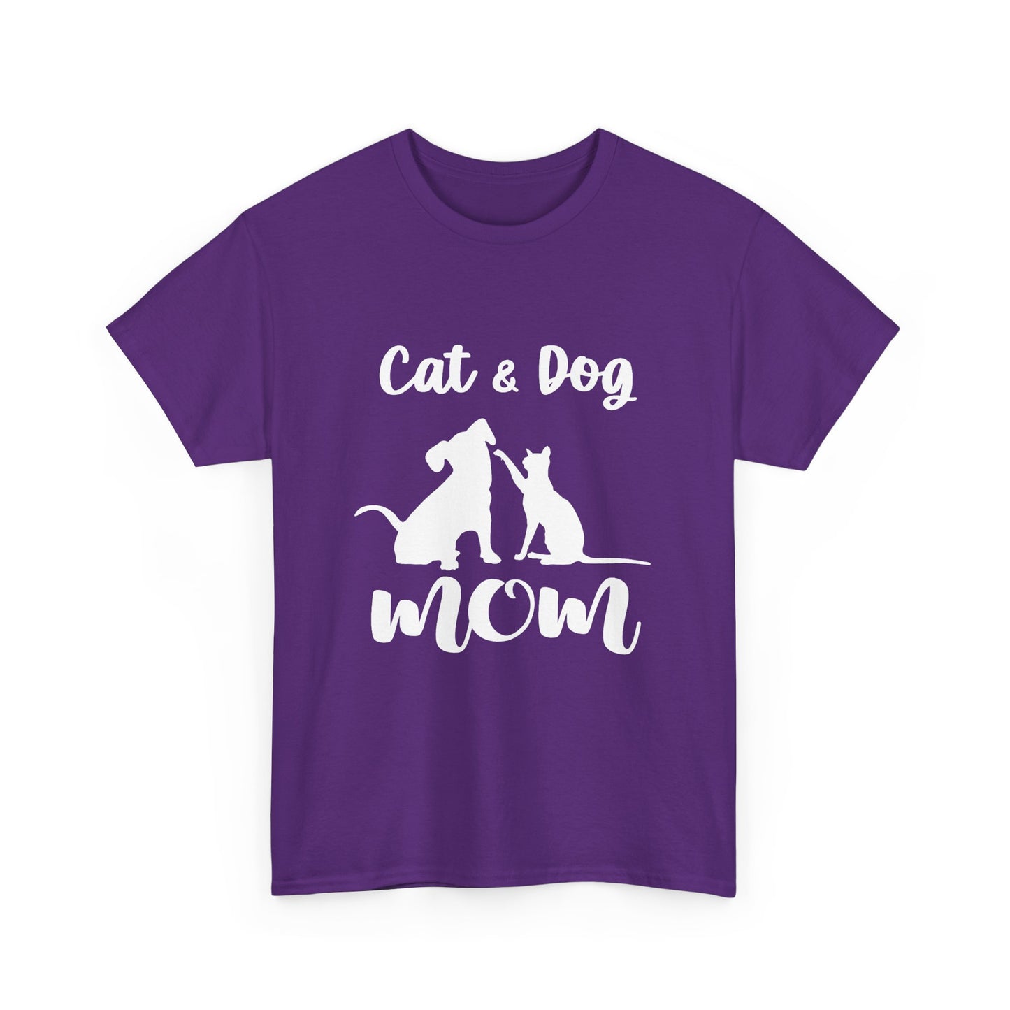Cat & Dog Mom Cotton T-Shirt - Perfect for Pet Lovers