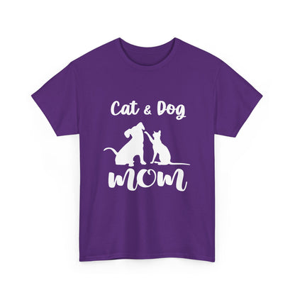 Cat & Dog Mom Cotton T-Shirt - Perfect for Pet Lovers