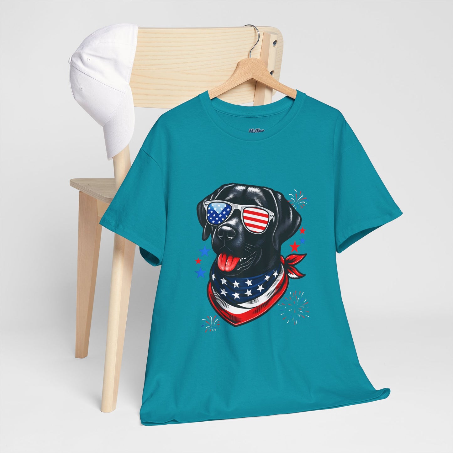 Patriotic American Labrador Retriever With Sunglasses Unisex T-Shirt