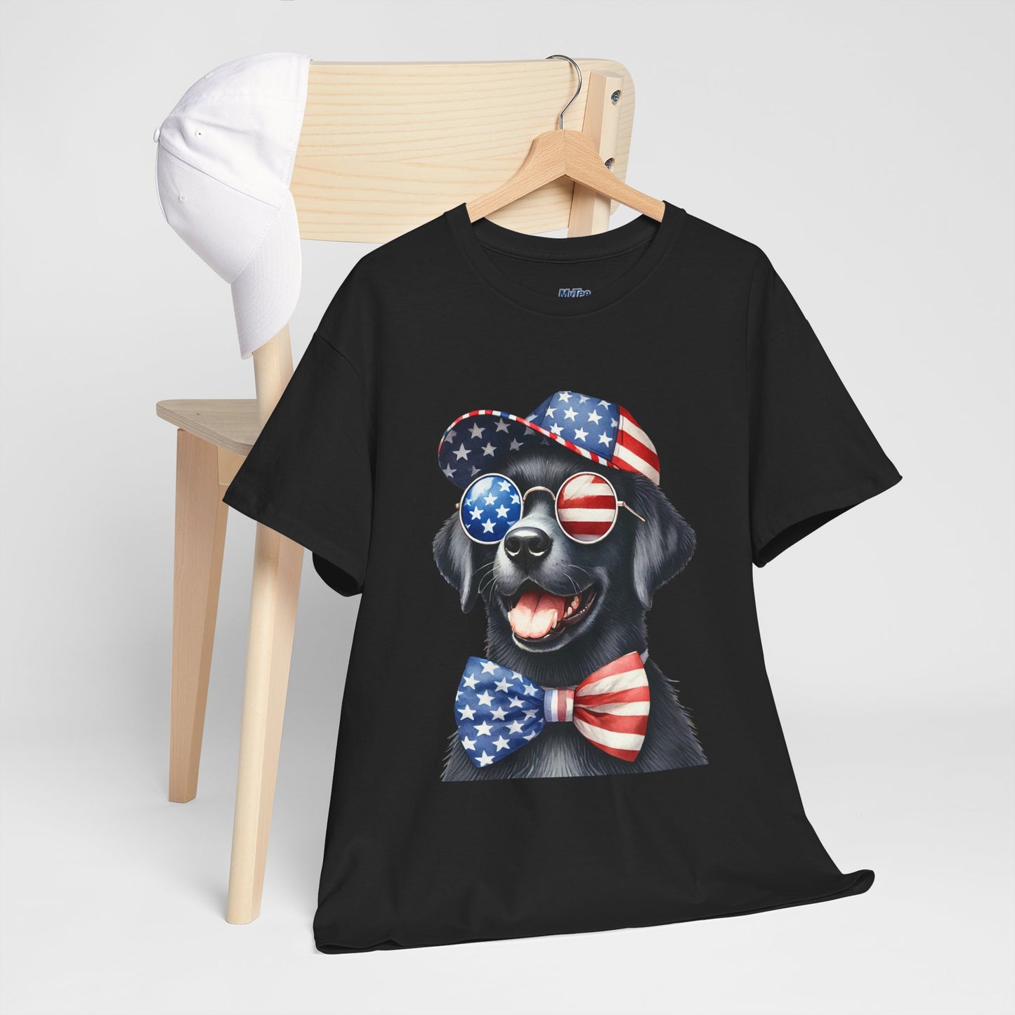 Patriotic Labrador Retriever With Sunglasses And Bow Unisex T-Shirts
