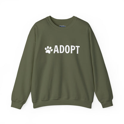 Adopt Pet Lover Crewneck Sweatshirt | Dog Rescue Inspired