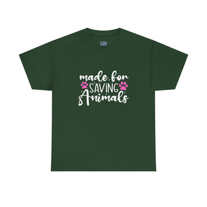 Made For Saving Animals Unisex Cotton T-Shirt | Dog Lover