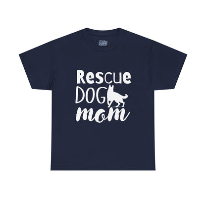 Rescue Dog Mom Cotton T-Shirt