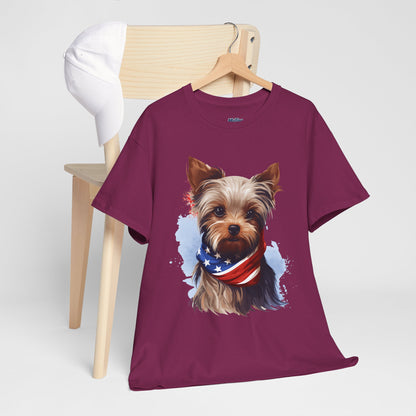 Patriotic Yorkshire Terrier Unisex T-Shirt