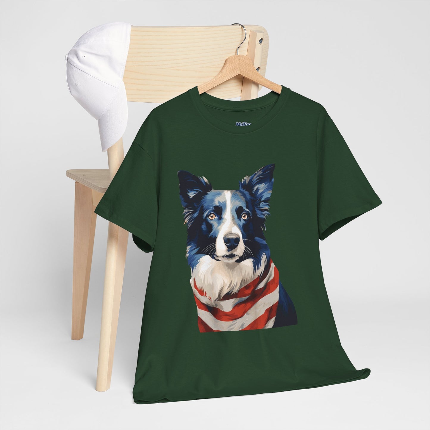 Patriotic Border Collie Unisex T-Shirt