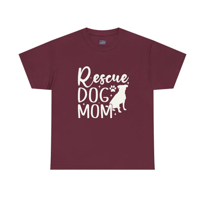 Rescue Dog Mom Cotton T-Shirt | Dog Lover