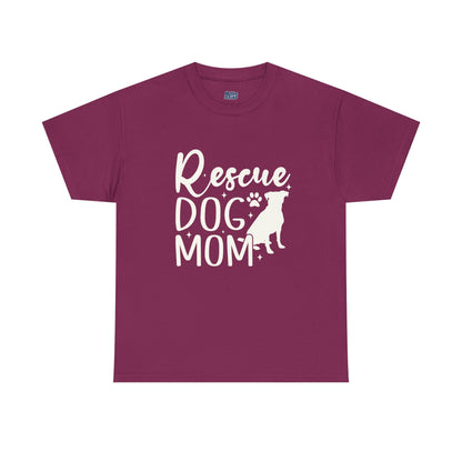 Rescue Dog Mom Cotton T-Shirt | Dog Lover