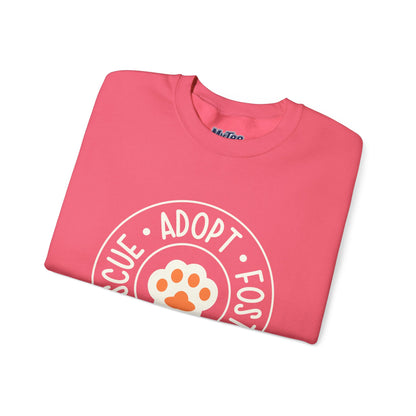 Rescue, Adopt, Foster Unisex Sweatshirt | Animal Lover Gift, Pet Adoption Crewneck