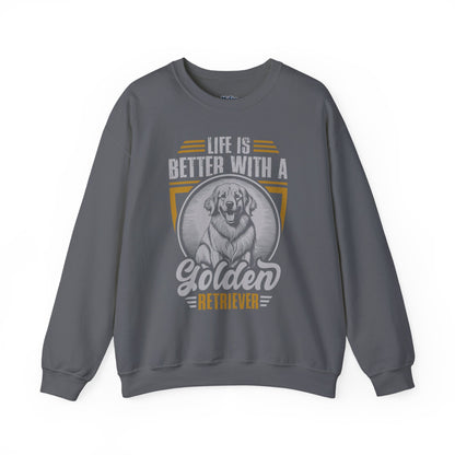 Life Is Better with a Golden Retriever Sweatshirt – Cozy Dog Lover Crewneck