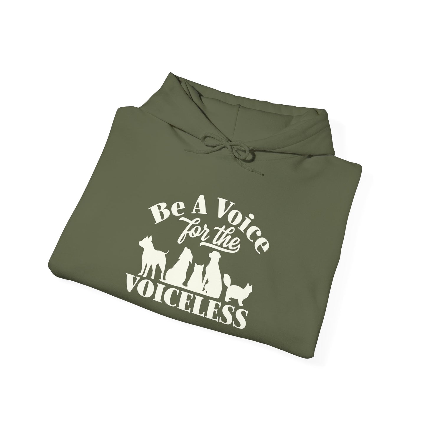 Be A Voice  For The Voiceless Unisex Hoodie – Animal Rescue Awareness