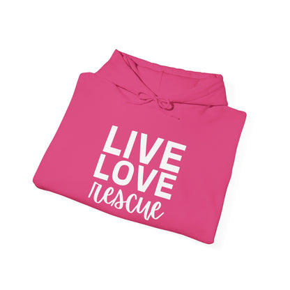 Live Love Rescue Unisex Hoodie - Ideal For Casual Wear