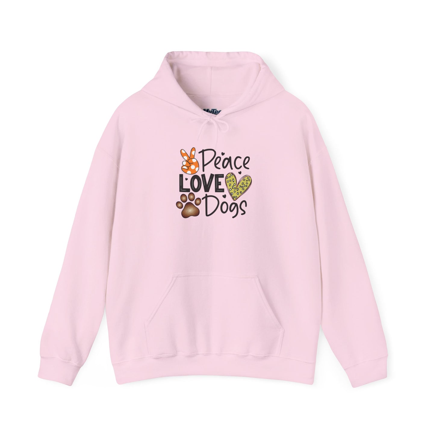 Peace Love Dogs Hoodie - Animal Enthusiasts, Casual Wear, Everyday Comfort