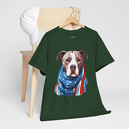 Patriotic American Staffordshire Terrier Unisex T-Shirt