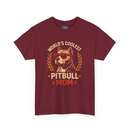 World's Coolest Pitbull Mom T-Shirt | Gift For Dog Mom