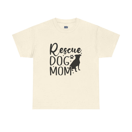 Rescue Dog Mom Cotton T-Shirt | Dog Lover