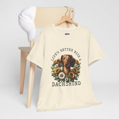 Dachshund Sunflower Unisex T-Shirt