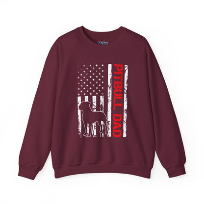 Pitbull Dad Crewneck Sweatshirt | Cozy Gift for Dog Lovers | Unique Pet Owner Apparel | Father's Day Gift