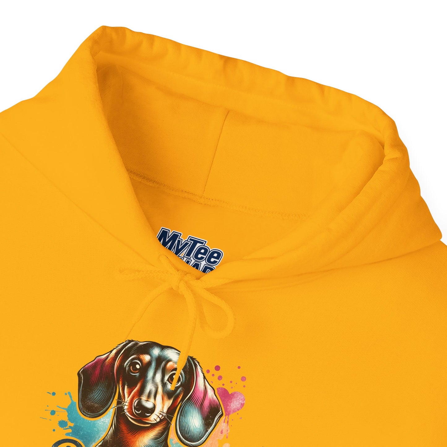 Funky Dachshund Mom Hoodie – Bright Graphic Dog Tee