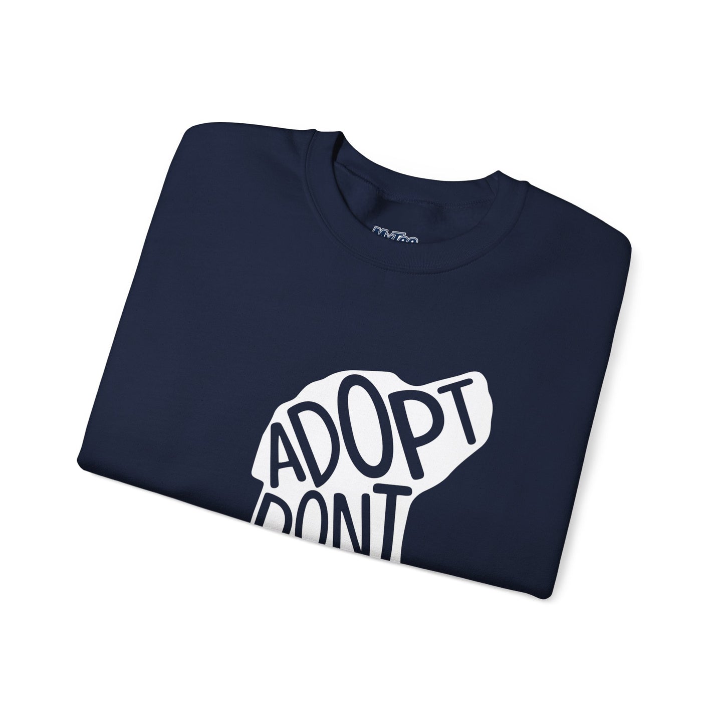 Adopt Don't Shop Unisex Sweatshirt | Eco-Friendly Crewneck