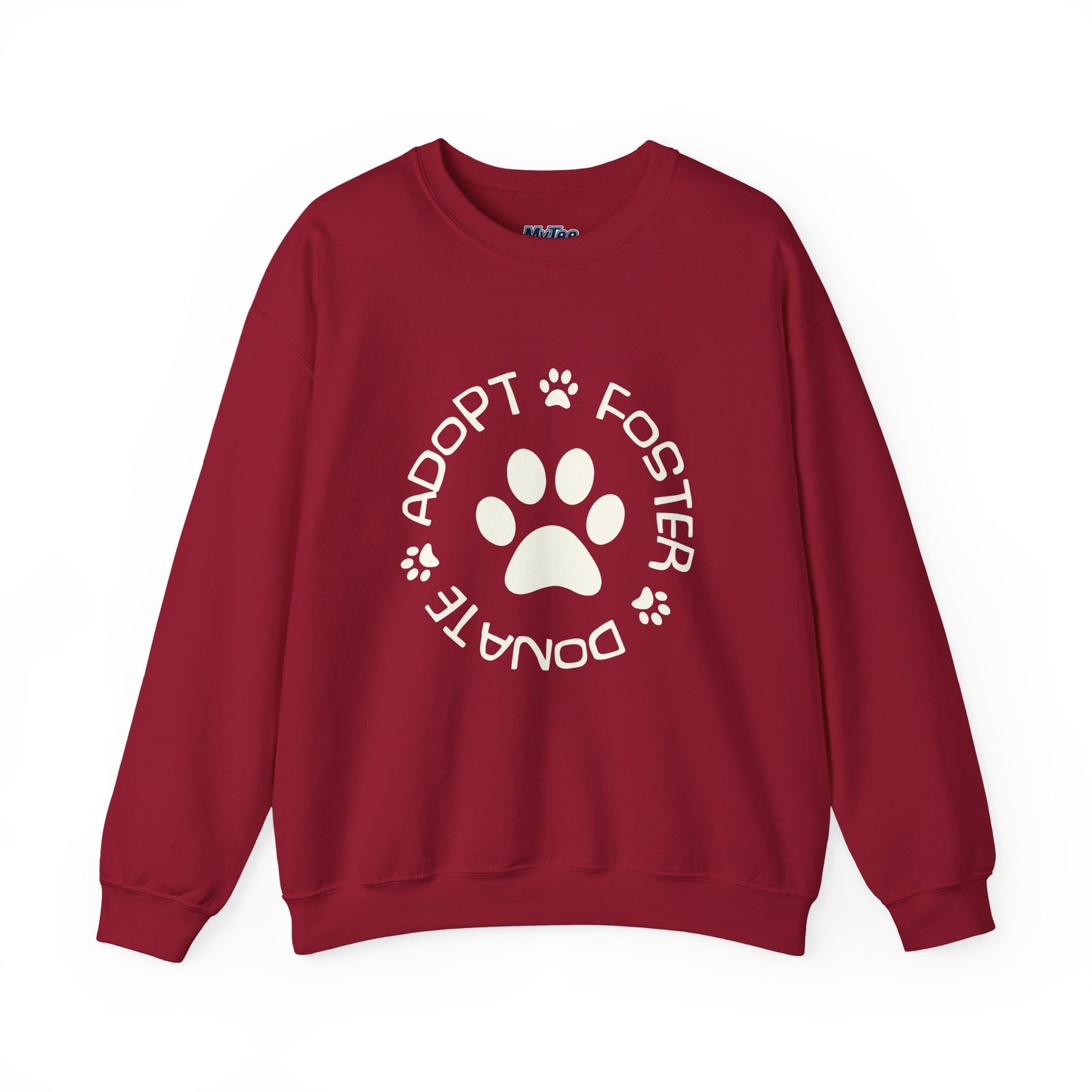 Adopt Foster Donate Unisex Sweatshirt | Paw Print Animal Shelter Pullover