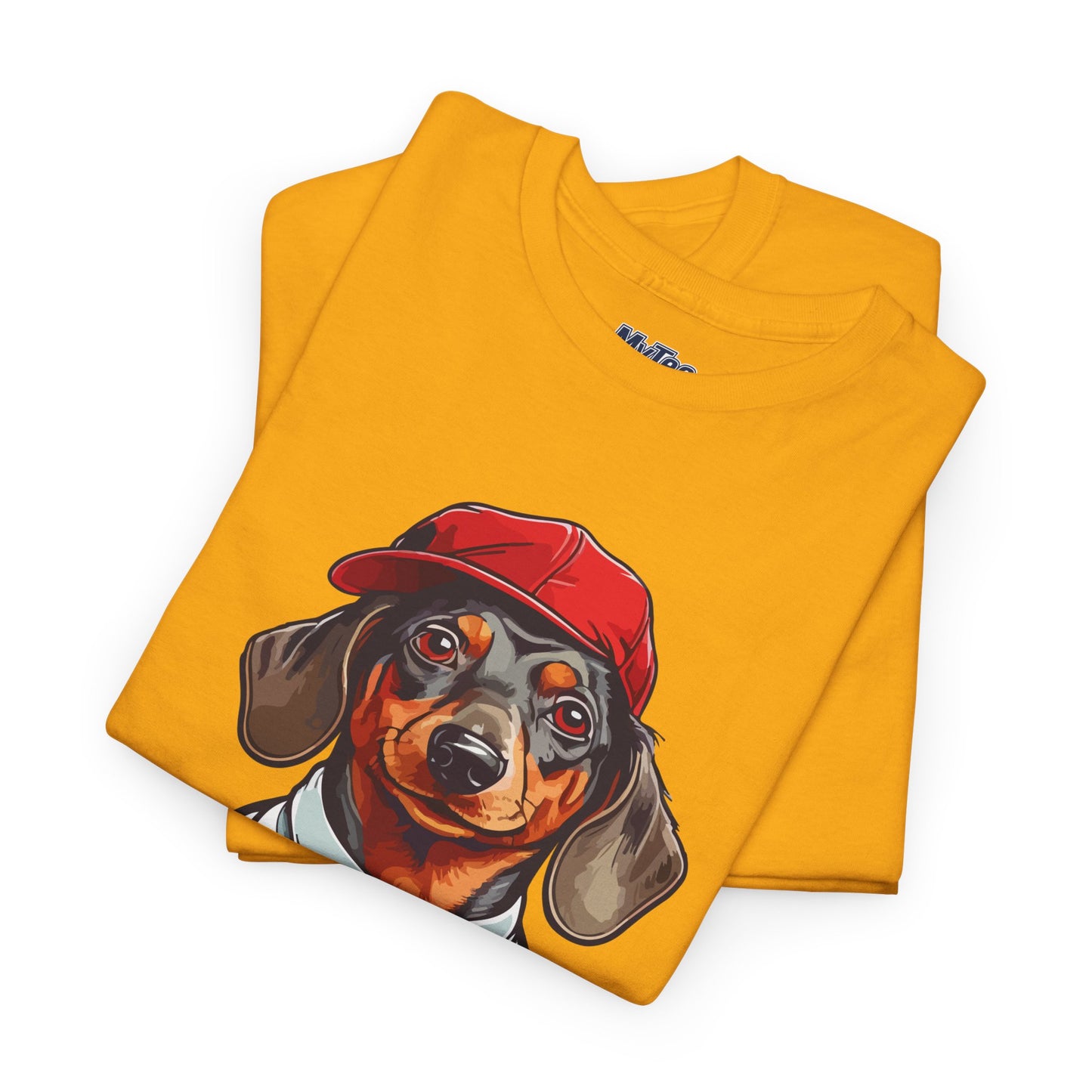 Dachshund Boss Unisex T-Shirt – Cool Pup in Cap & Tie