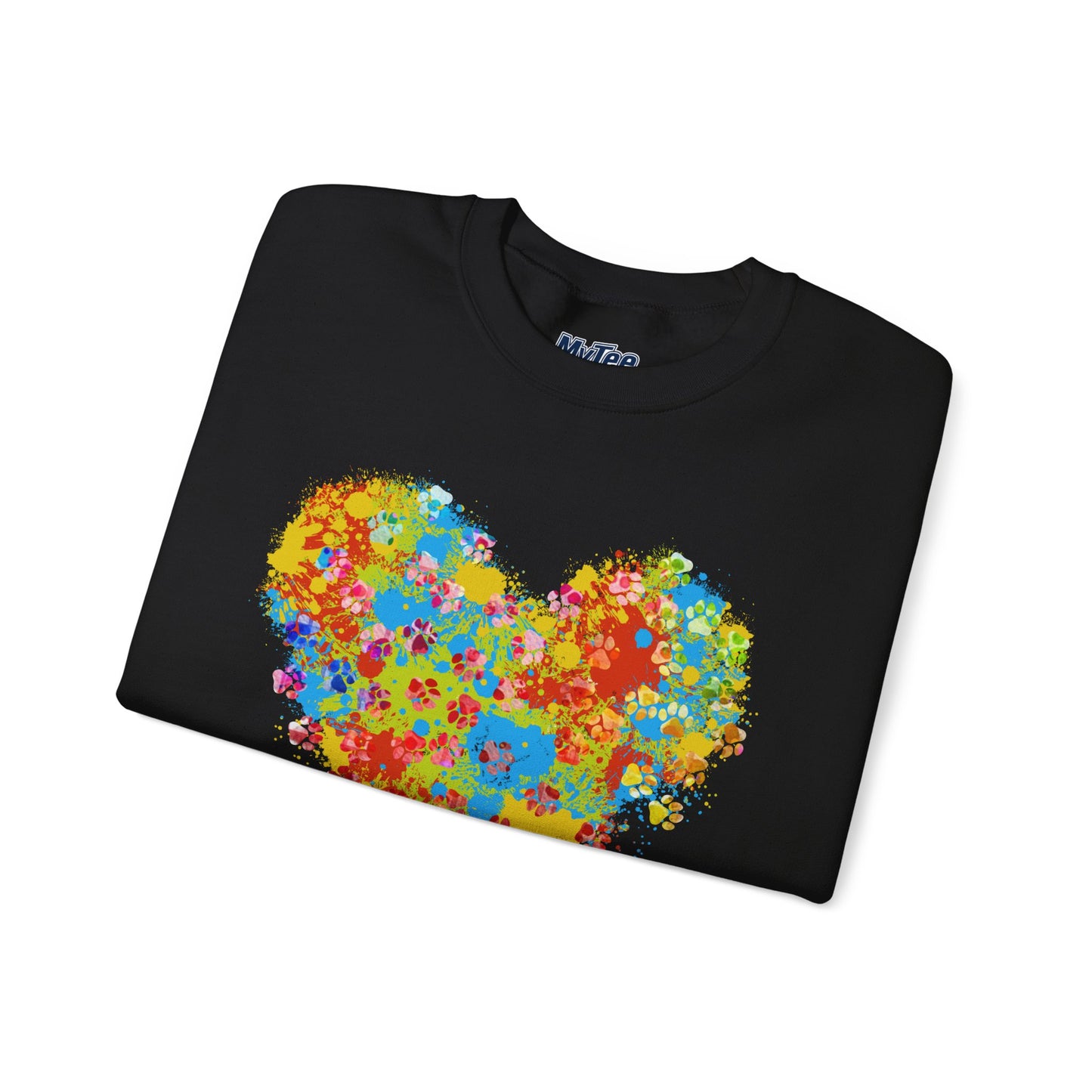 Colorful Heart Graphic Cozy Sweatshirt | Comfortable Winter Apparel