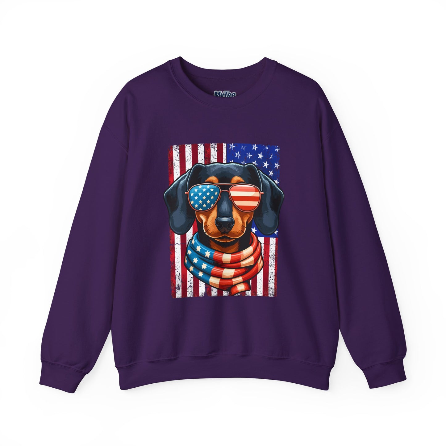 Patriotic Dachshund Flag Shades Unisex Sweatshirt