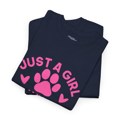 Just a Girl Who Loves Dogs T-Shirt - Cute Pet Lover Tee