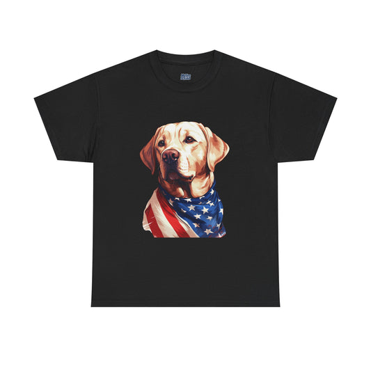 Patriotic Labrador In Stars & Stripes Unisex T Shirts