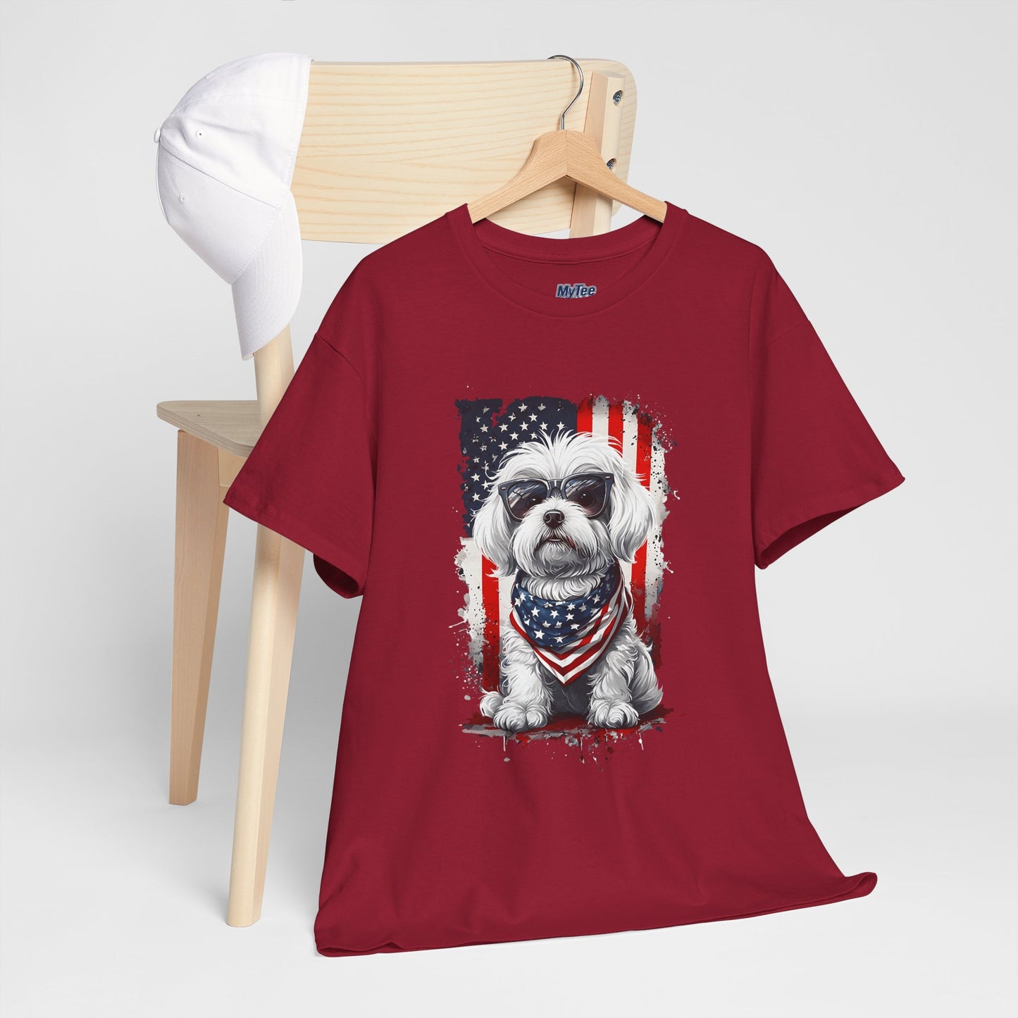 Patriotic Havanese Unisex Cotton T-Shirt
