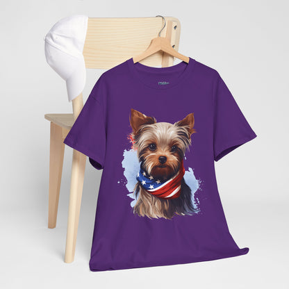 Patriotic Yorkshire Terrier Unisex T-Shirt