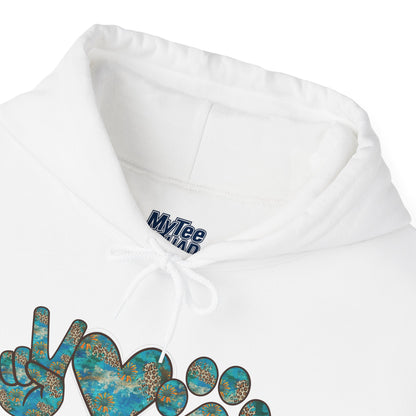 Peace Love Rescue Hoodie For Animal Rescuers