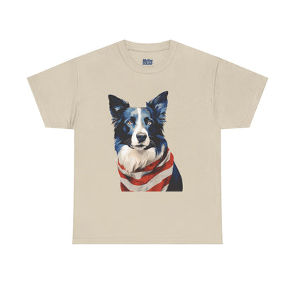 Patriotic Border Collie Unisex T-Shirt